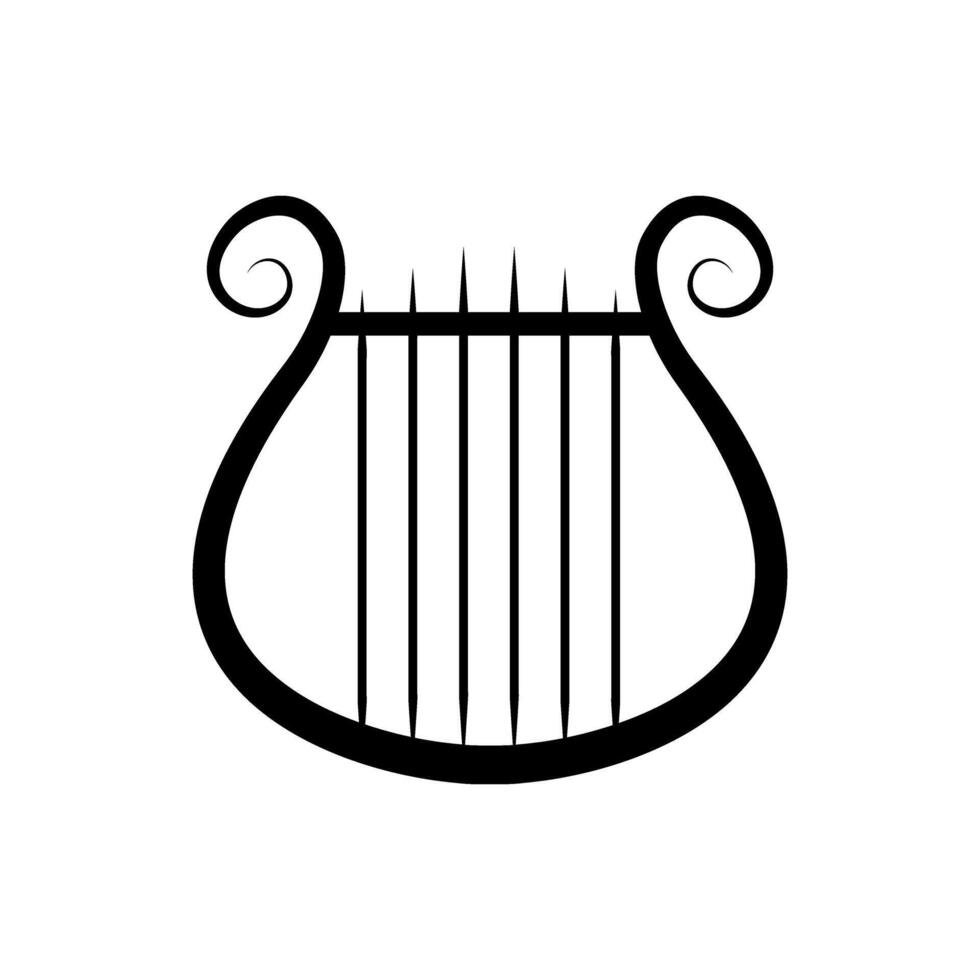 Harp icon vector. Music illustration sign. Orchestra symbol or logo. vector