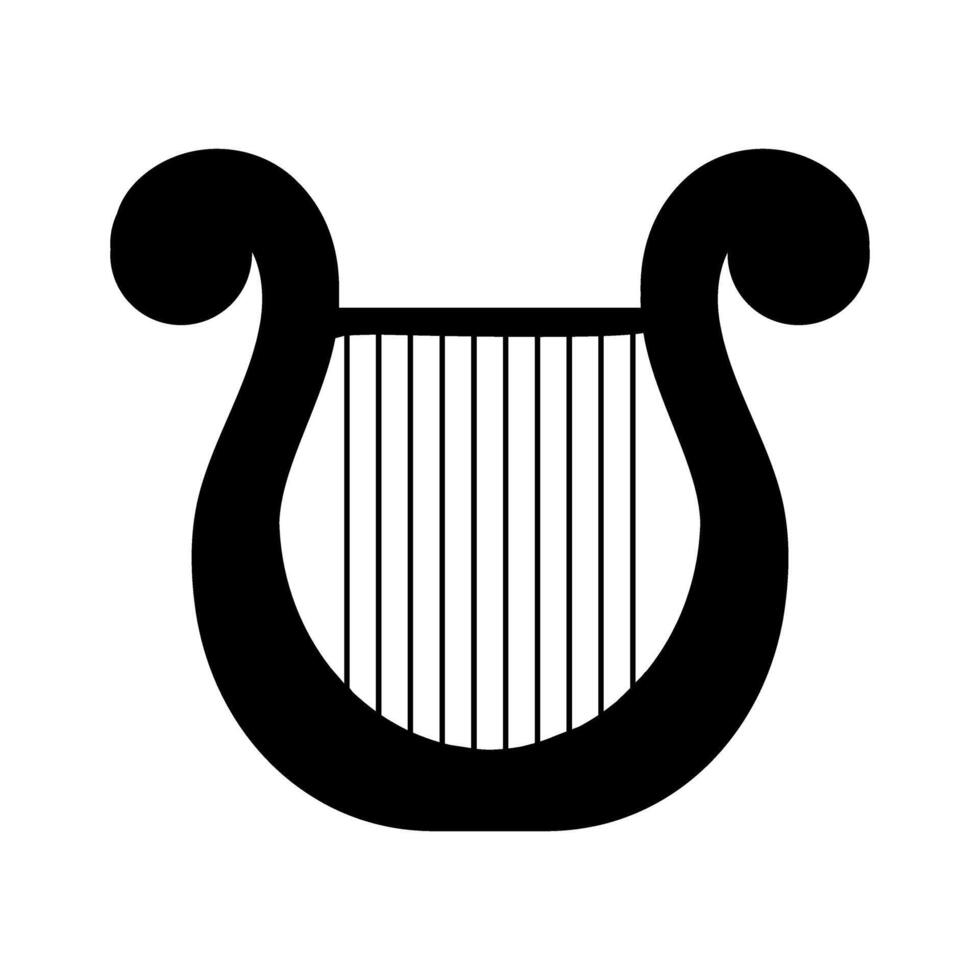 Harp icon vector. Music illustration sign. Orchestra symbol or logo. vector