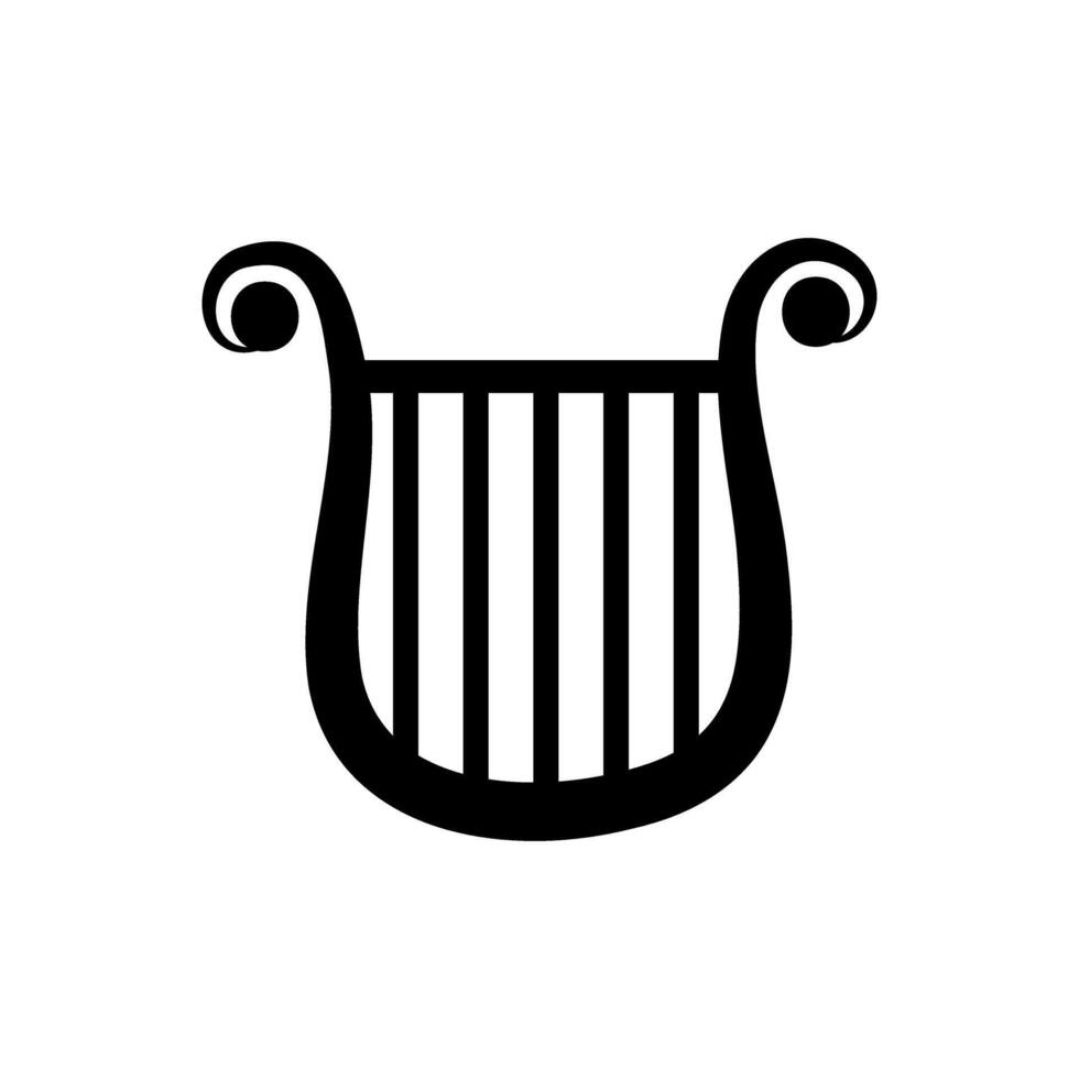 Harp icon vector. Music illustration sign. Orchestra symbol or logo. vector