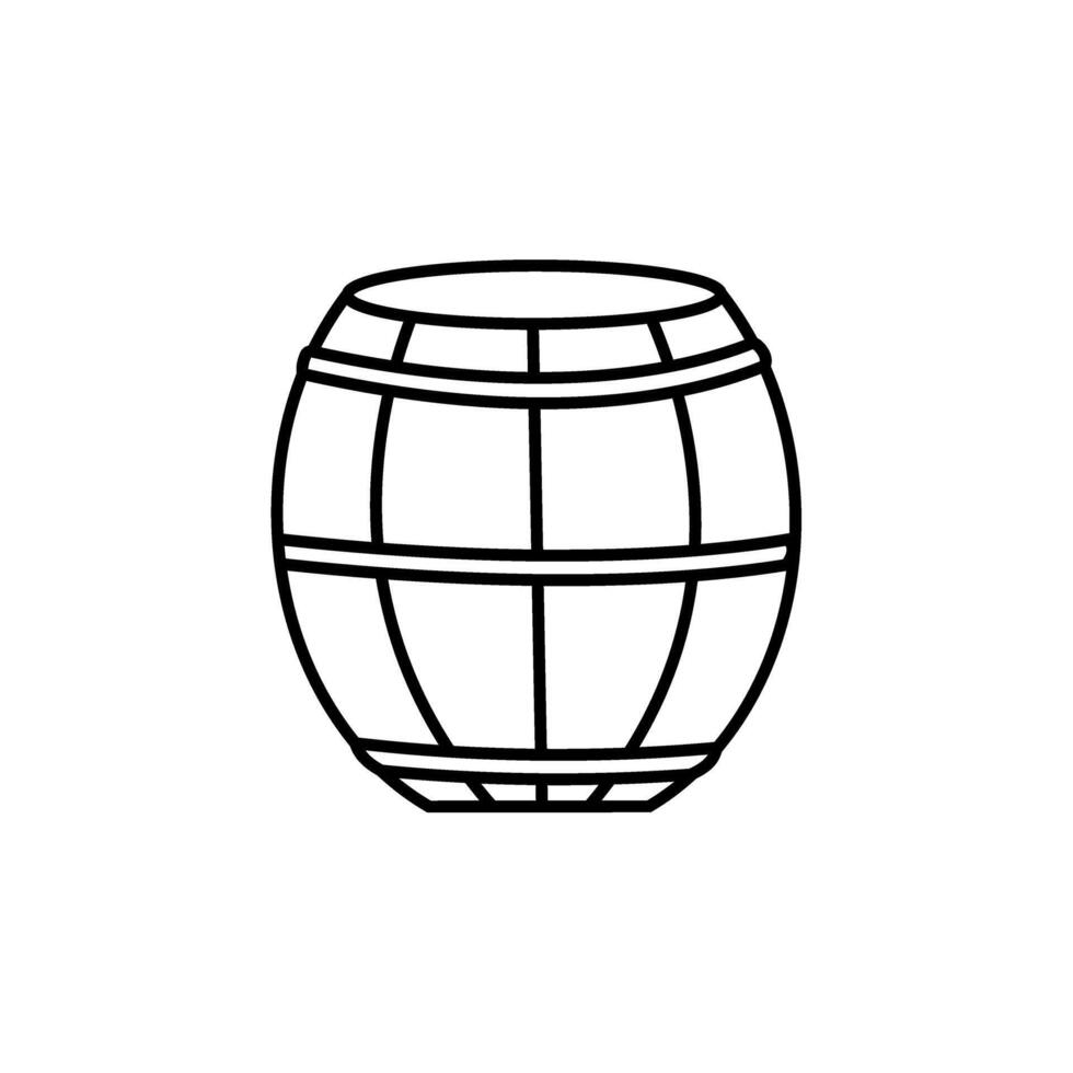 barril icono vector. vino ilustración signo. vino barril símbolo o logo. vector