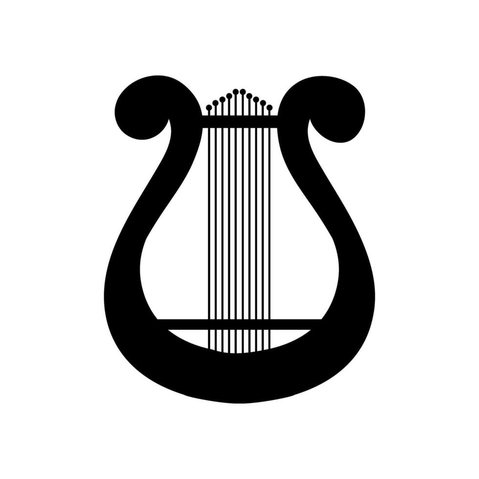 Harp icon vector. Music illustration sign. Orchestra symbol or logo. vector