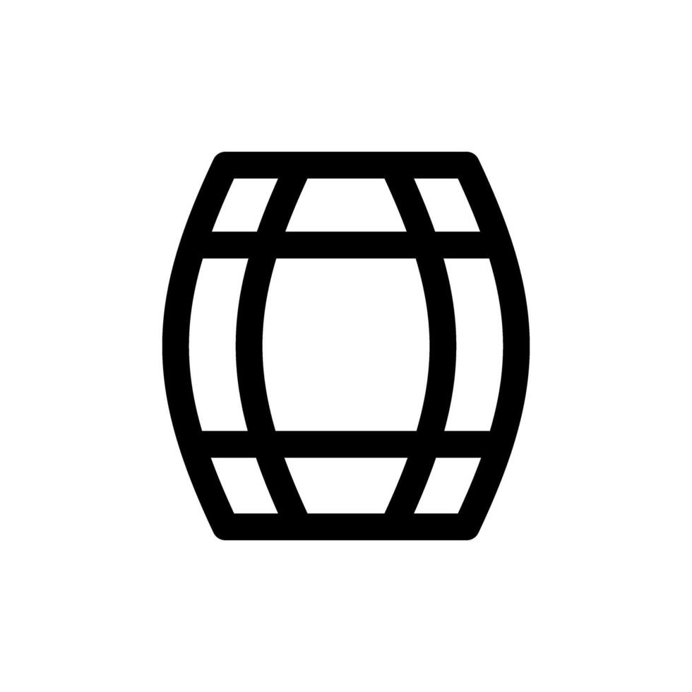 Barrel icon vector. Wine illustration sign. Wine barrel symbol or logo. vector