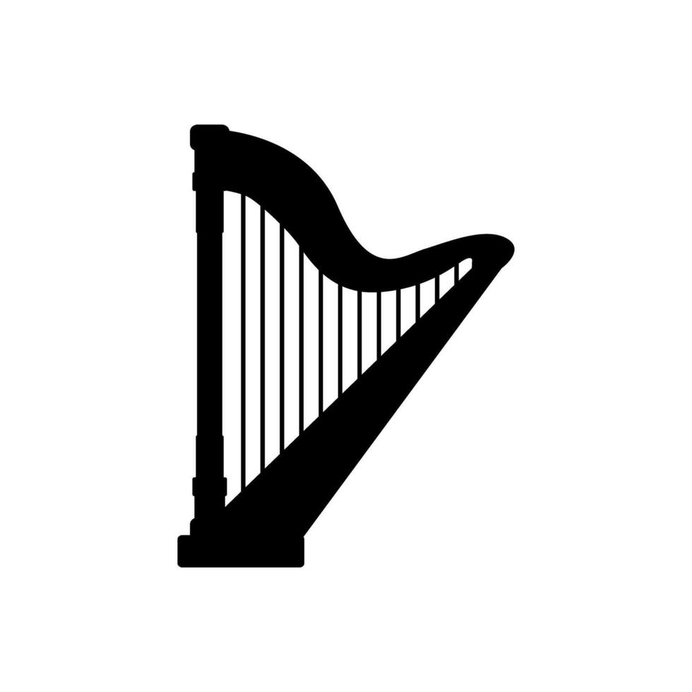 Harp icon vector. Music illustration sign. Orchestra symbol or logo. vector