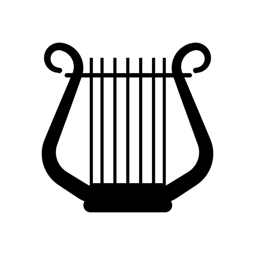 Harp icon vector. Music illustration sign. Orchestra symbol or logo. vector