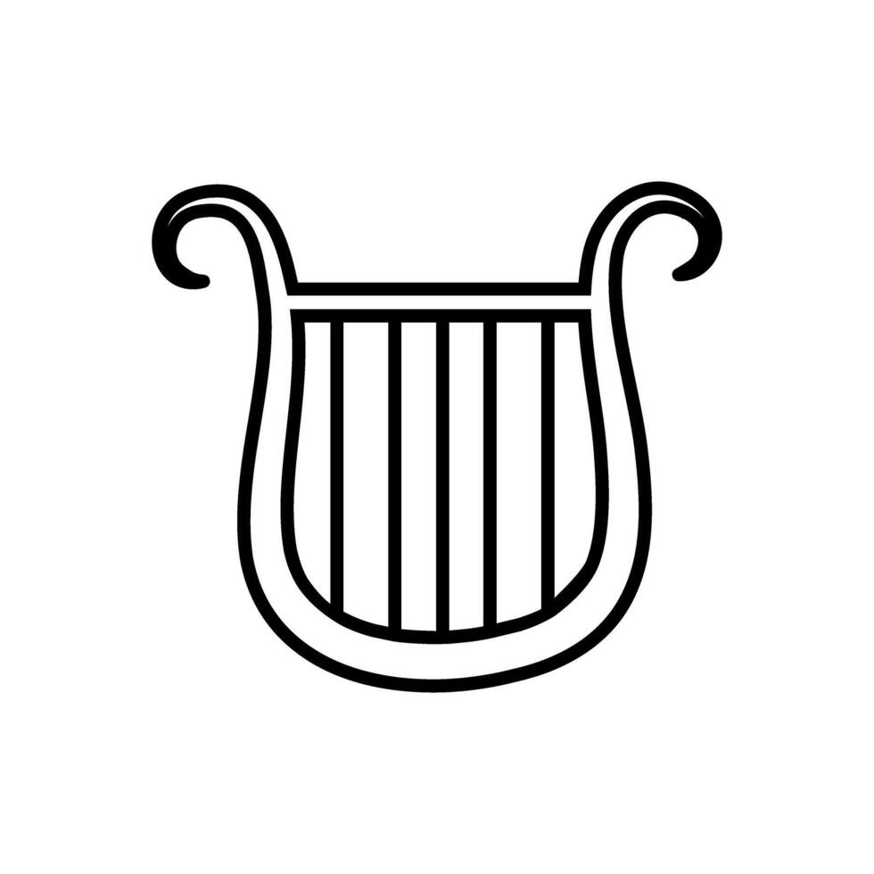 Harp icon vector. Music illustration sign. Orchestra symbol or logo. vector