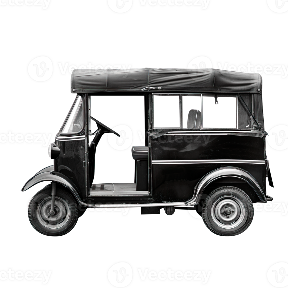 AI generated Vintage asian tuc tuc isolated photo png