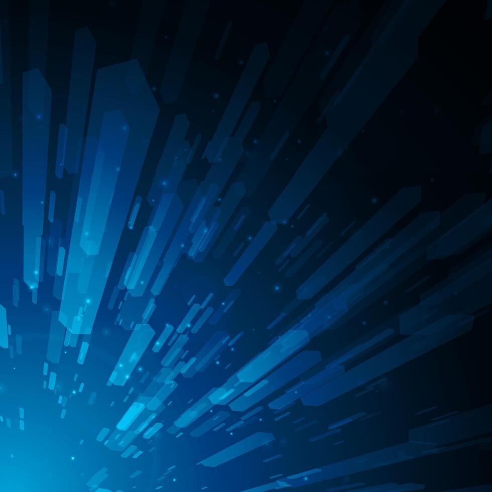 Blue Geometric Shapes on Abstract Background vector