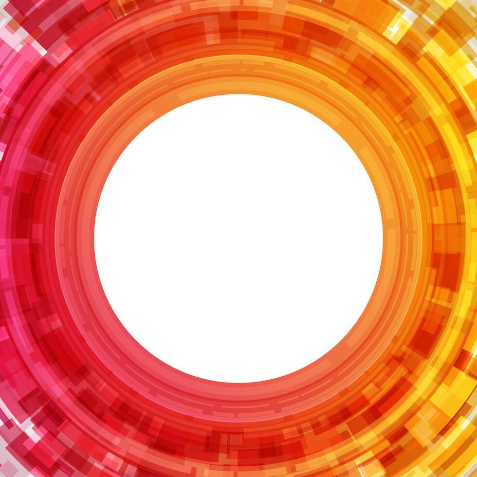 Orange Abstract Circular Design vector