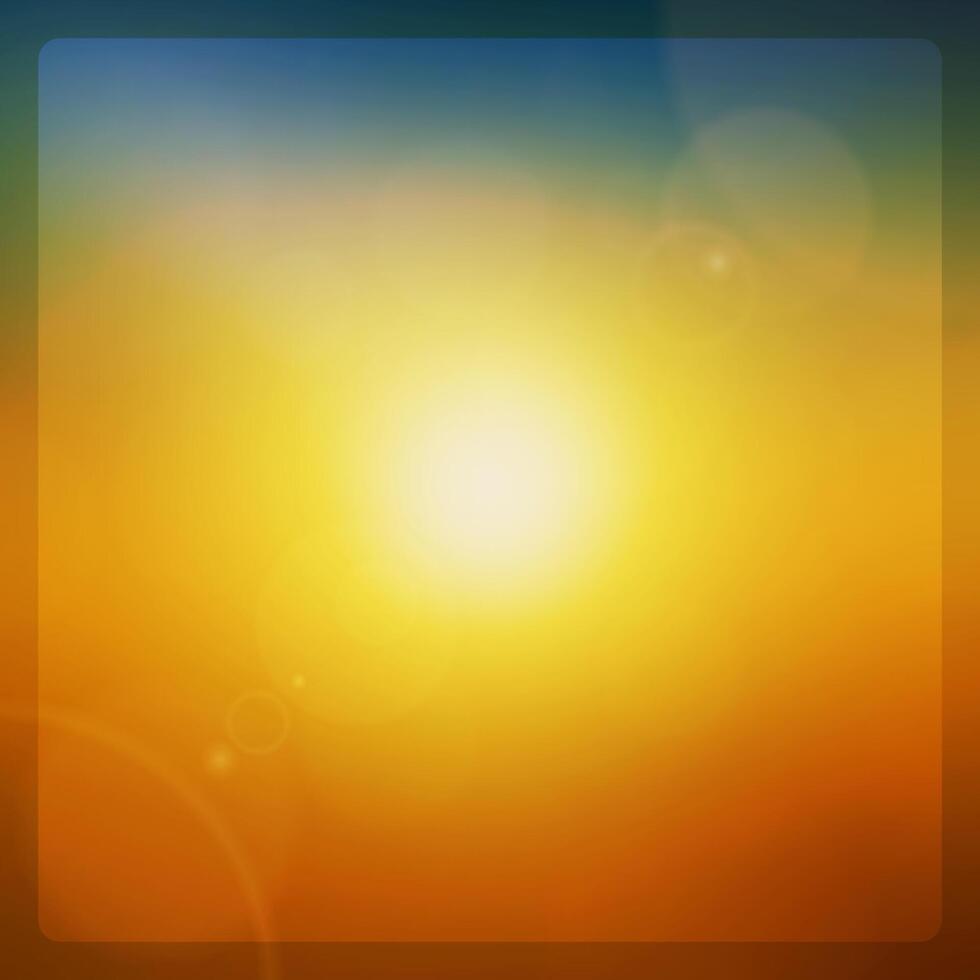 Blurry Bright Sun in Sky vector