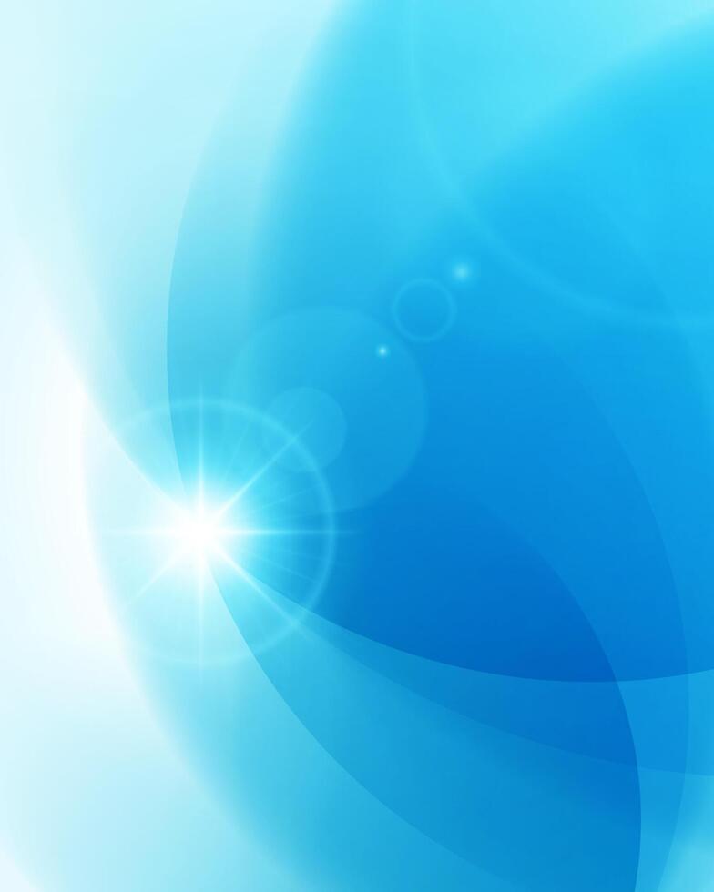 Blue Abstract Background With Lens Flare Effect vector