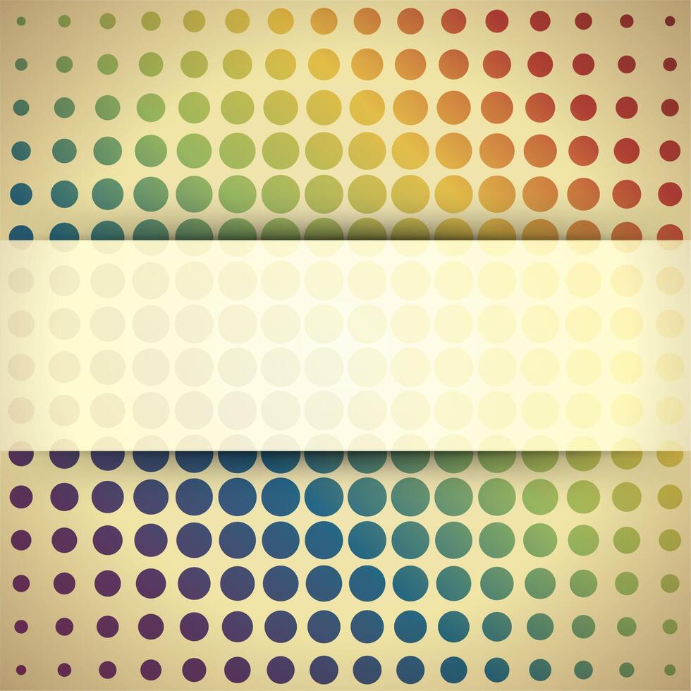 Multicolored Dots on Beige Background vector