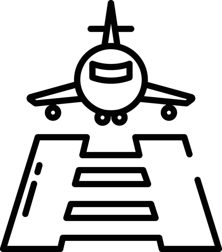 Runway outline vector illustration