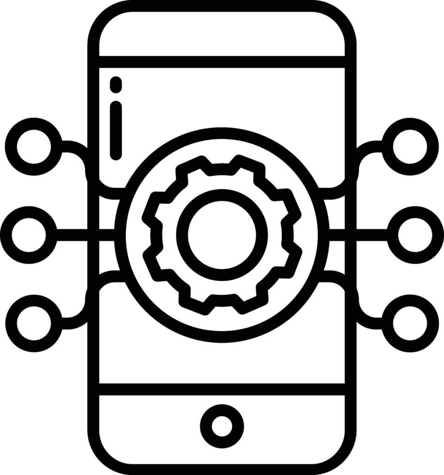 Phone outline vector illustration