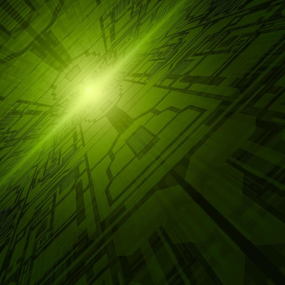 radiante verde geométrico modelo con ligero Estallar vector