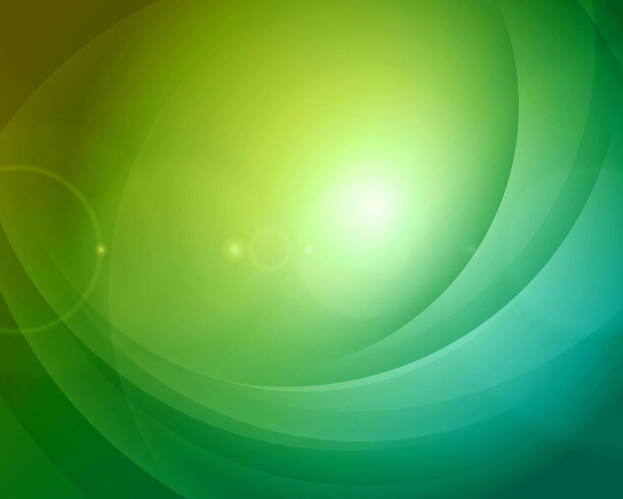 Green Abstract Background With Lens Flare Effect vector