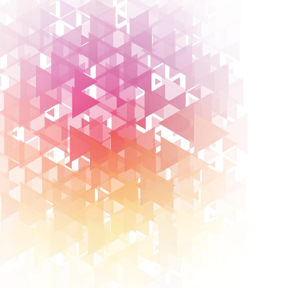 Pink and Yellow Triangles on White Background vector