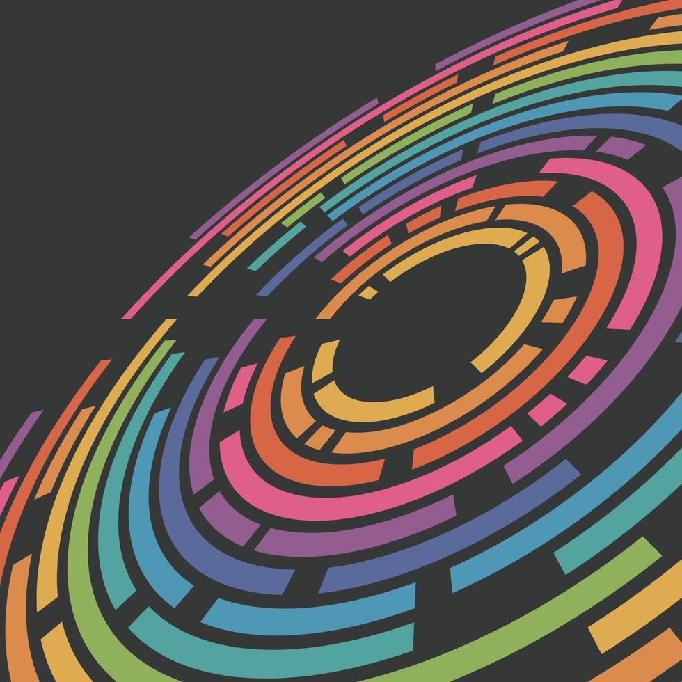 Colorful Abstract Circular Design vector