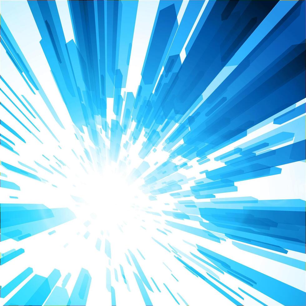 Burst of Blue Abstract Energy vector