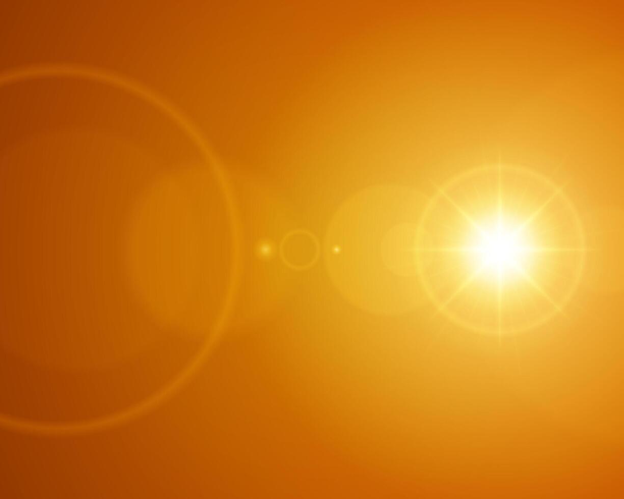 Orange Abstract Background With Lens Flare Effect vector