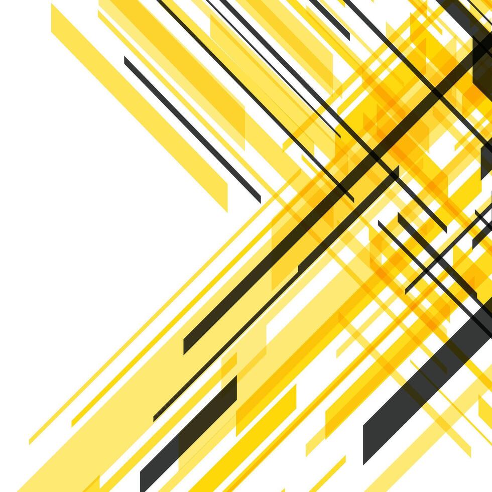 Geometric Yellow and Black Lines on Abstract Background vector