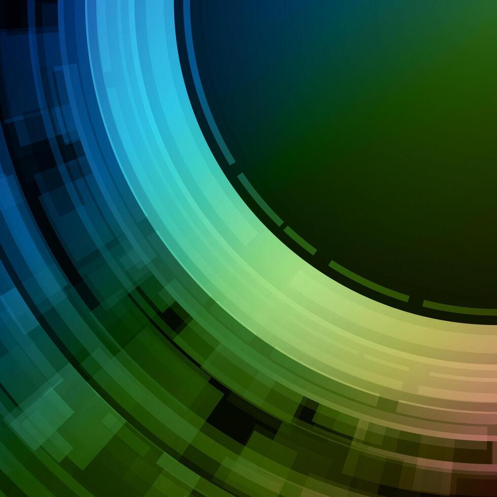 Abstract Circle on Black Background vector