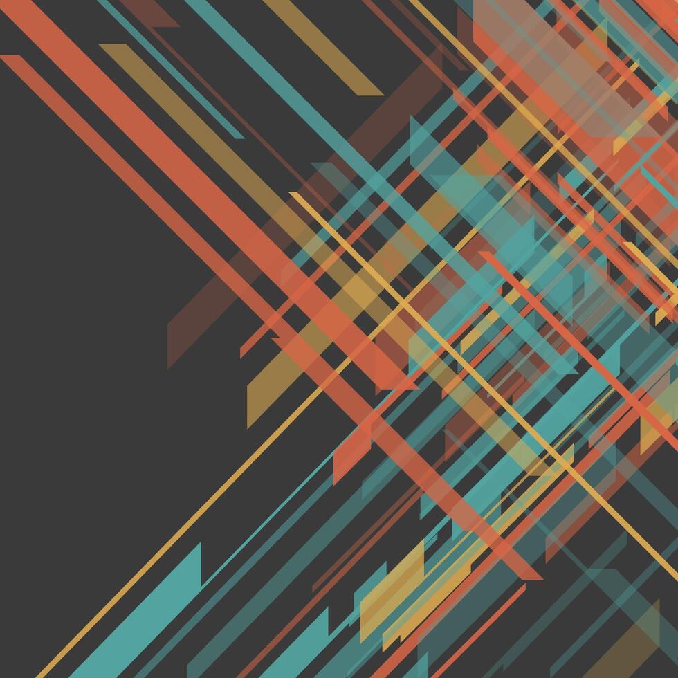 Black and Orange Abstract Background With Lines vector