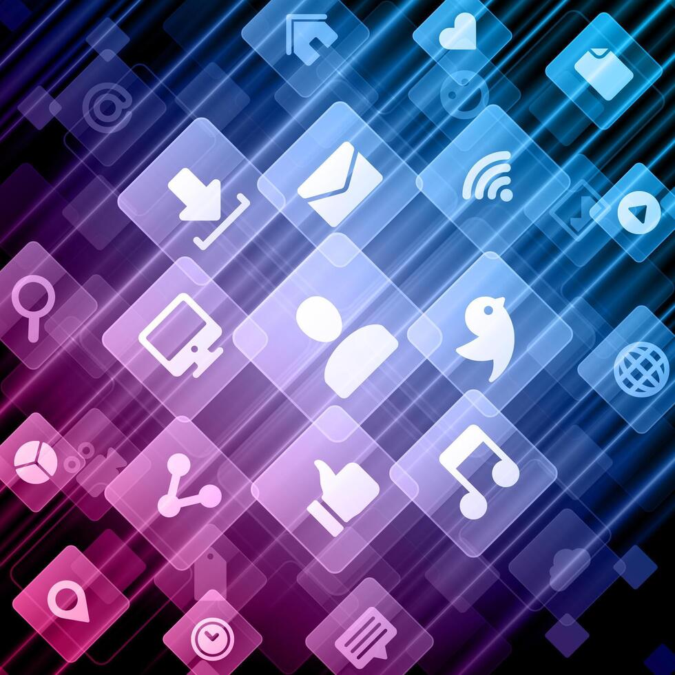 Digital Connectivity Concept With Blue Abstract Background vector