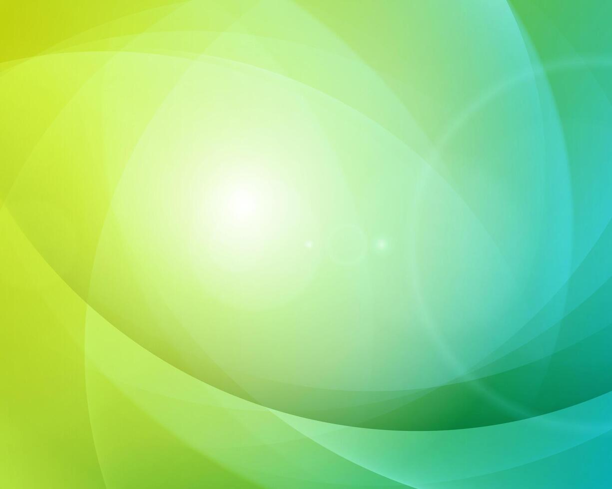 Green Abstract Background With Lens Flare Effect vector