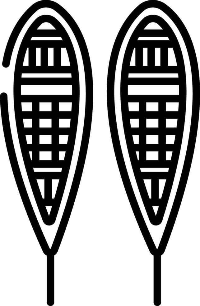 Snowshoes outline vector illustration