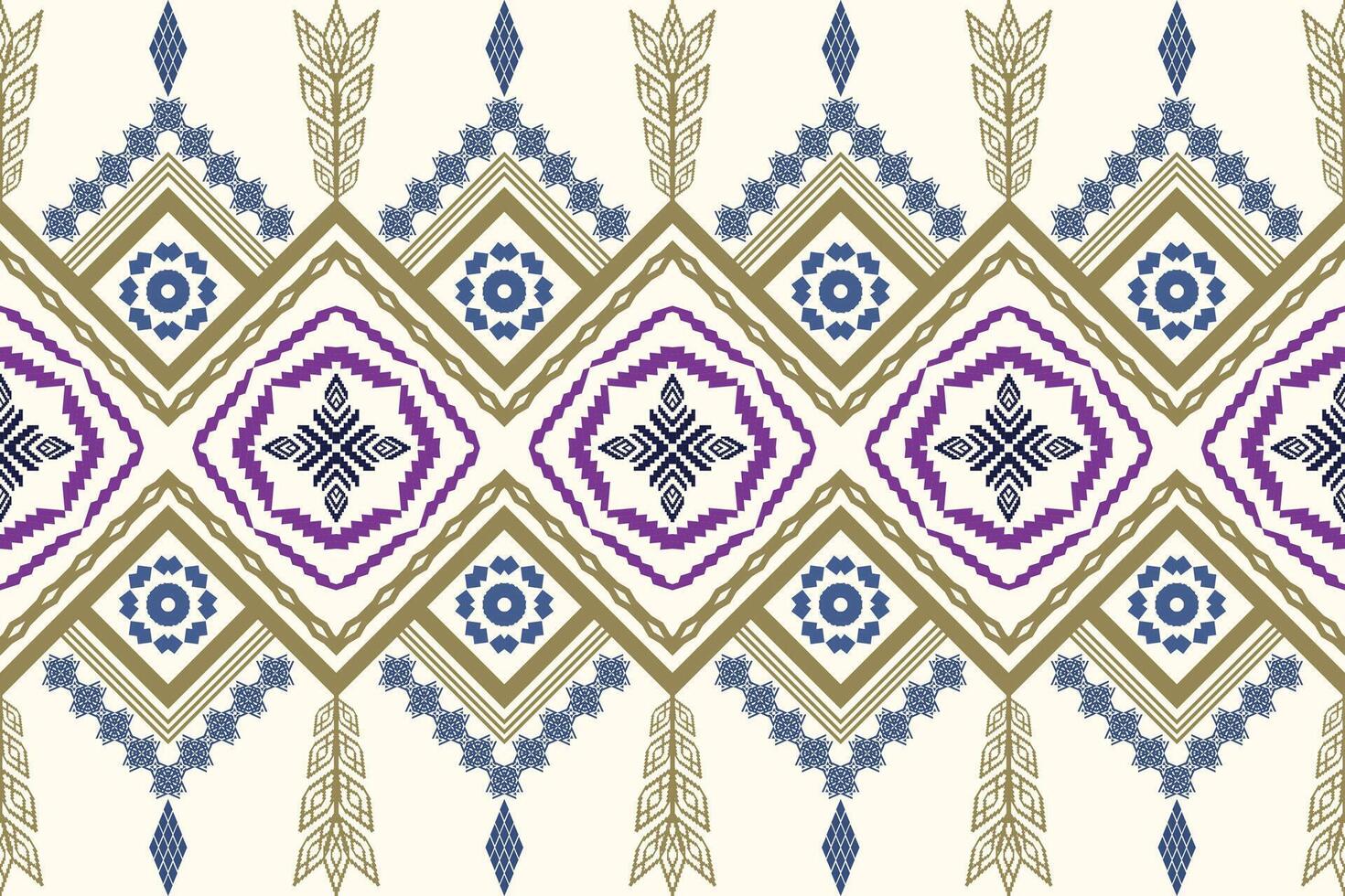Geometric ethnic oriental traditional art pattern.Figure tribal embroidery style.Design for background,wallpaper,clothing,wrapping,fabric,element,vector illustration. vector
