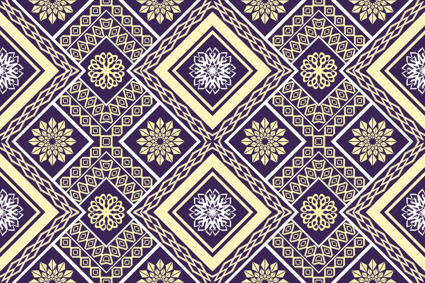 Geometric ethnic oriental traditional art pattern.Figure tribal embroidery style.Design for background,wallpaper,clothing,wrapping,fabric,element,vector illustration. vector