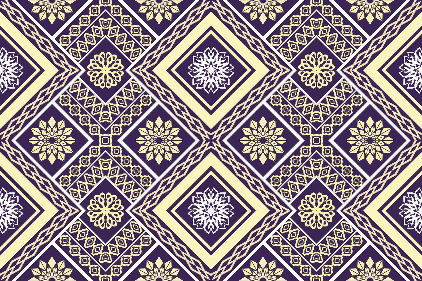 Geometric ethnic oriental traditional art pattern.Figure tribal embroidery style.Design for background,wallpaper,clothing,wrapping,fabric,element,vector illustration. vector