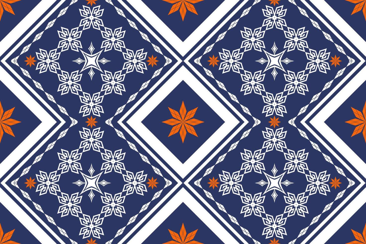 Geometric ethnic oriental traditional art pattern.Figure tribal embroidery style.Design for background,wallpaper,clothing,wrapping,fabric,element,vector illustration. vector