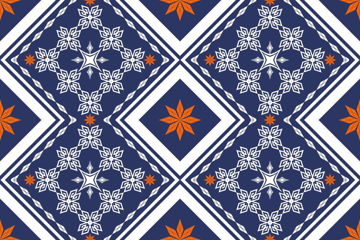 Geometric ethnic oriental traditional art pattern.Figure tribal embroidery style.Design for background,wallpaper,clothing,wrapping,fabric,element,vector illustration. vector