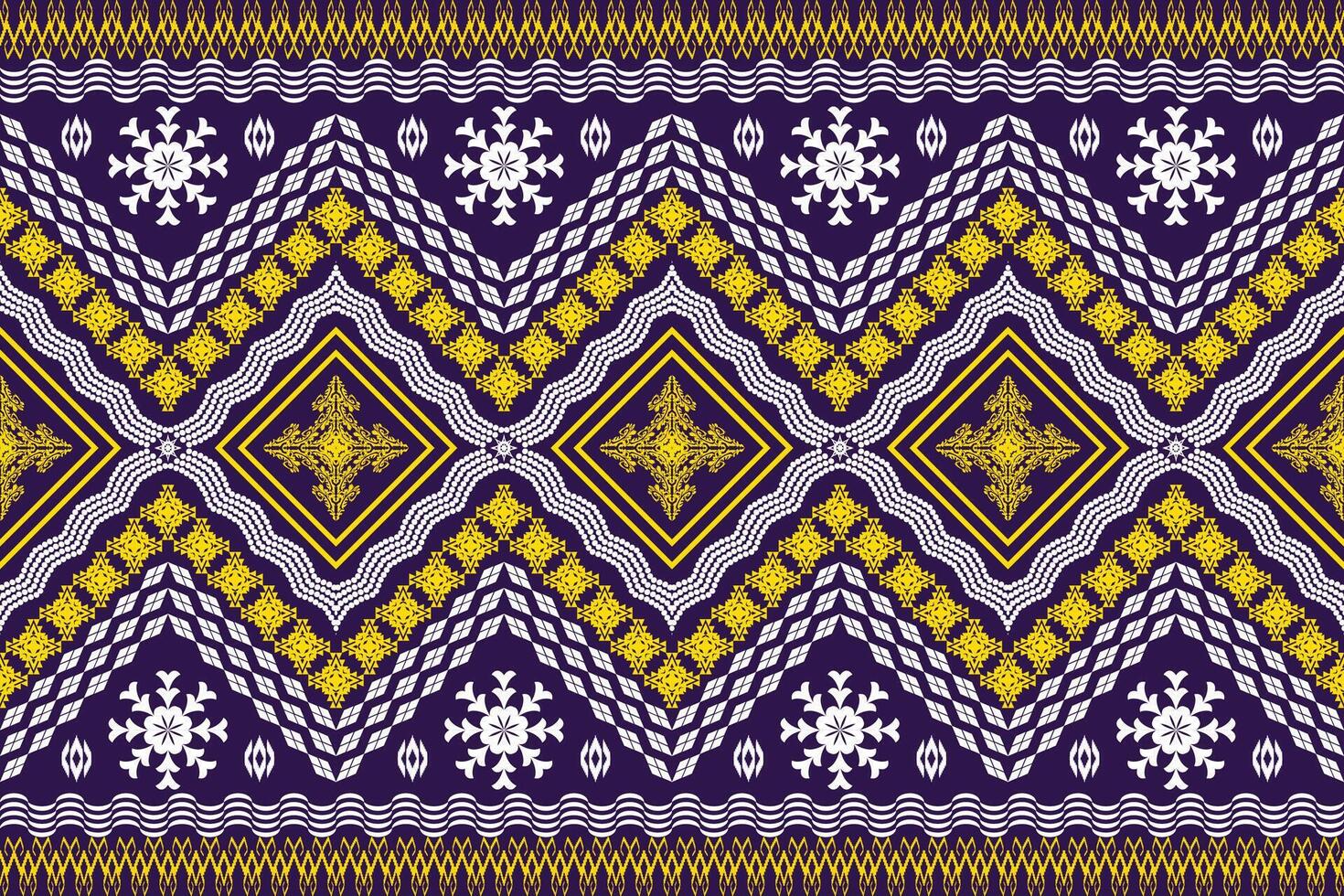 Geometric ethnic oriental traditional art pattern.Figure tribal embroidery style.Design for background,wallpaper,clothing,wrapping,fabric,element,vector illustration. vector