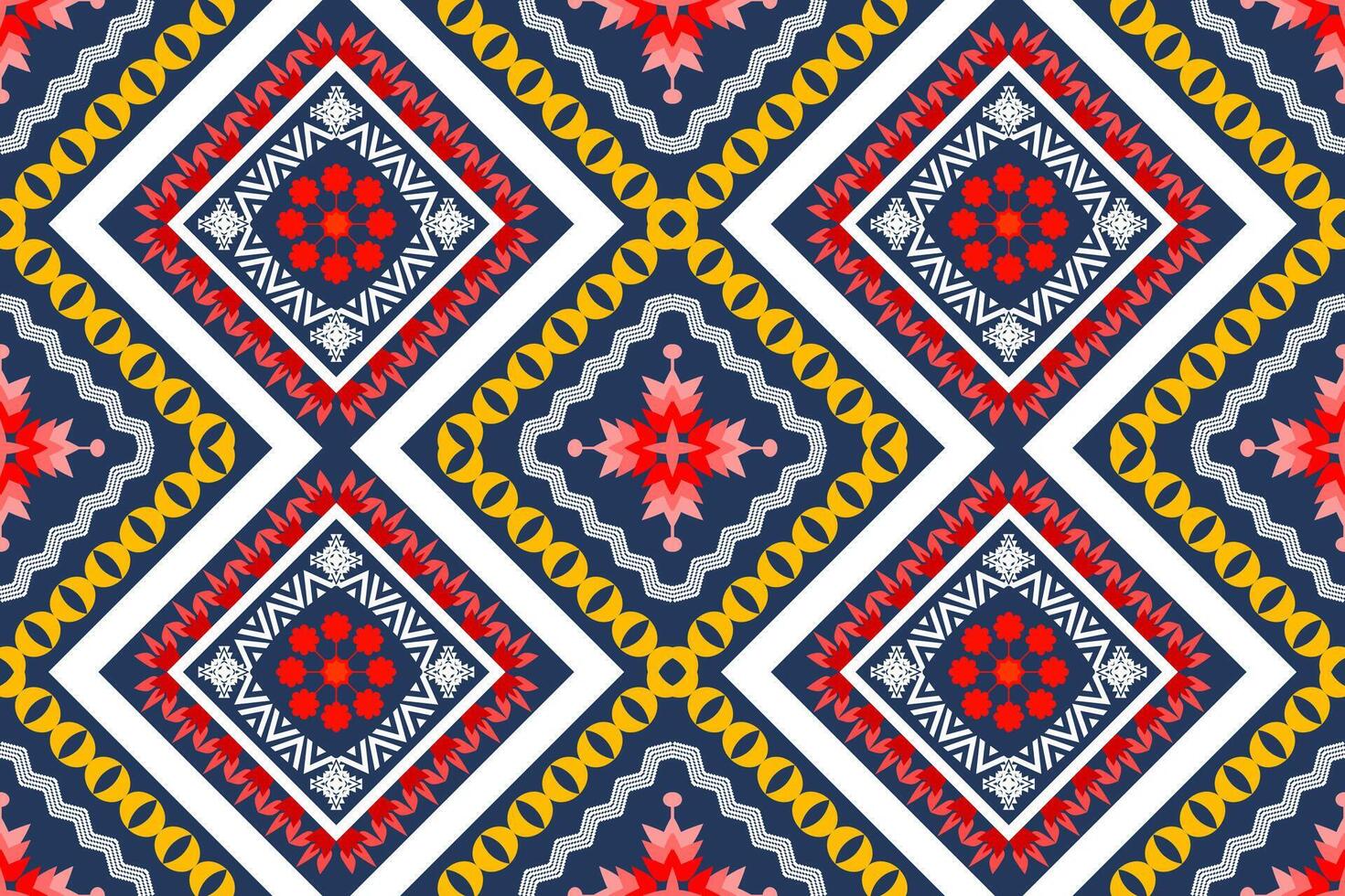 Geometric ethnic oriental traditional art pattern.Figure tribal embroidery style.Design for background,wallpaper,clothing,wrapping,fabric,element,vector illustration. vector