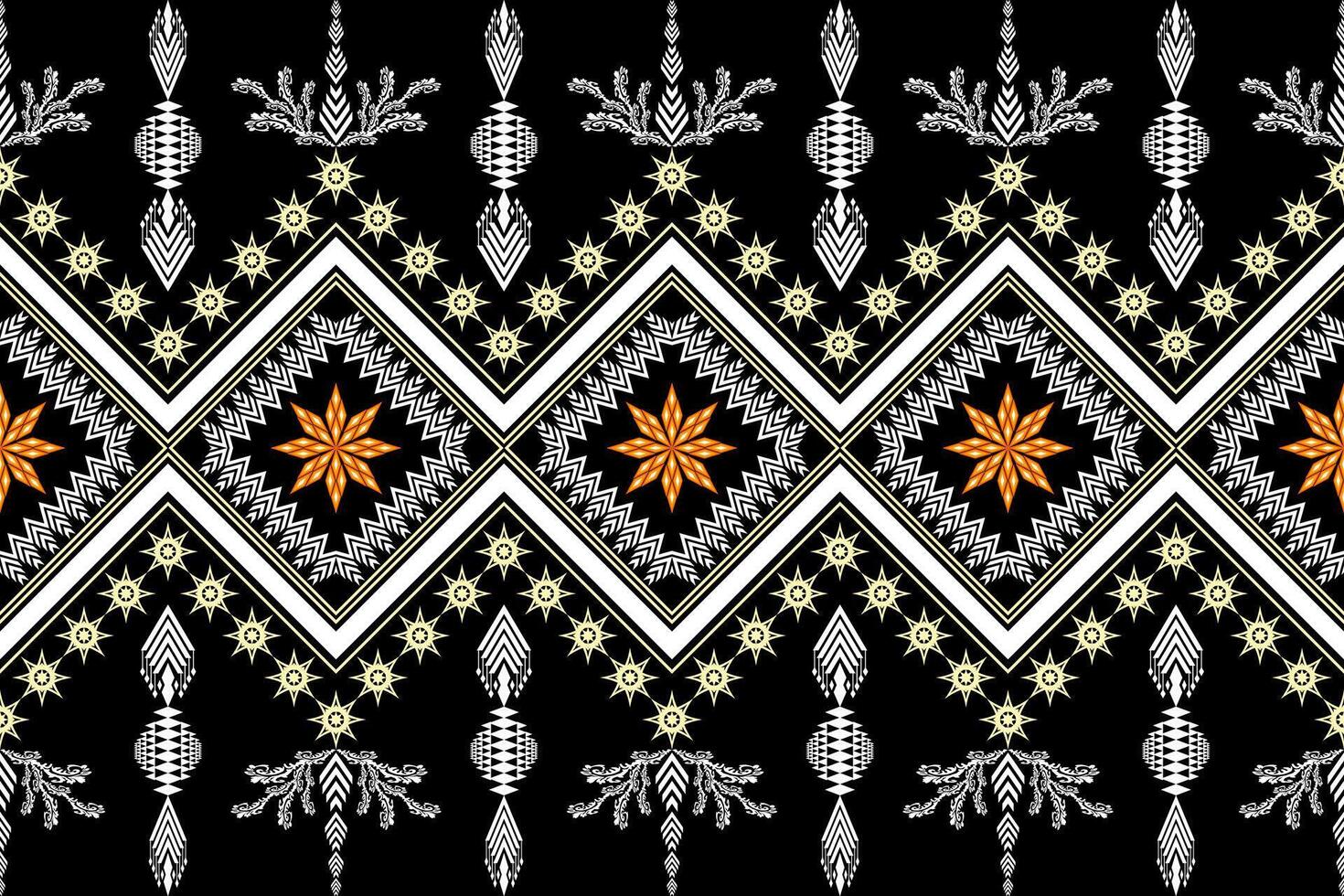 Geometric ethnic oriental traditional art pattern.Figure tribal embroidery style.Design for background,wallpaper,clothing,wrapping,fabric,element,vector illustration. vector