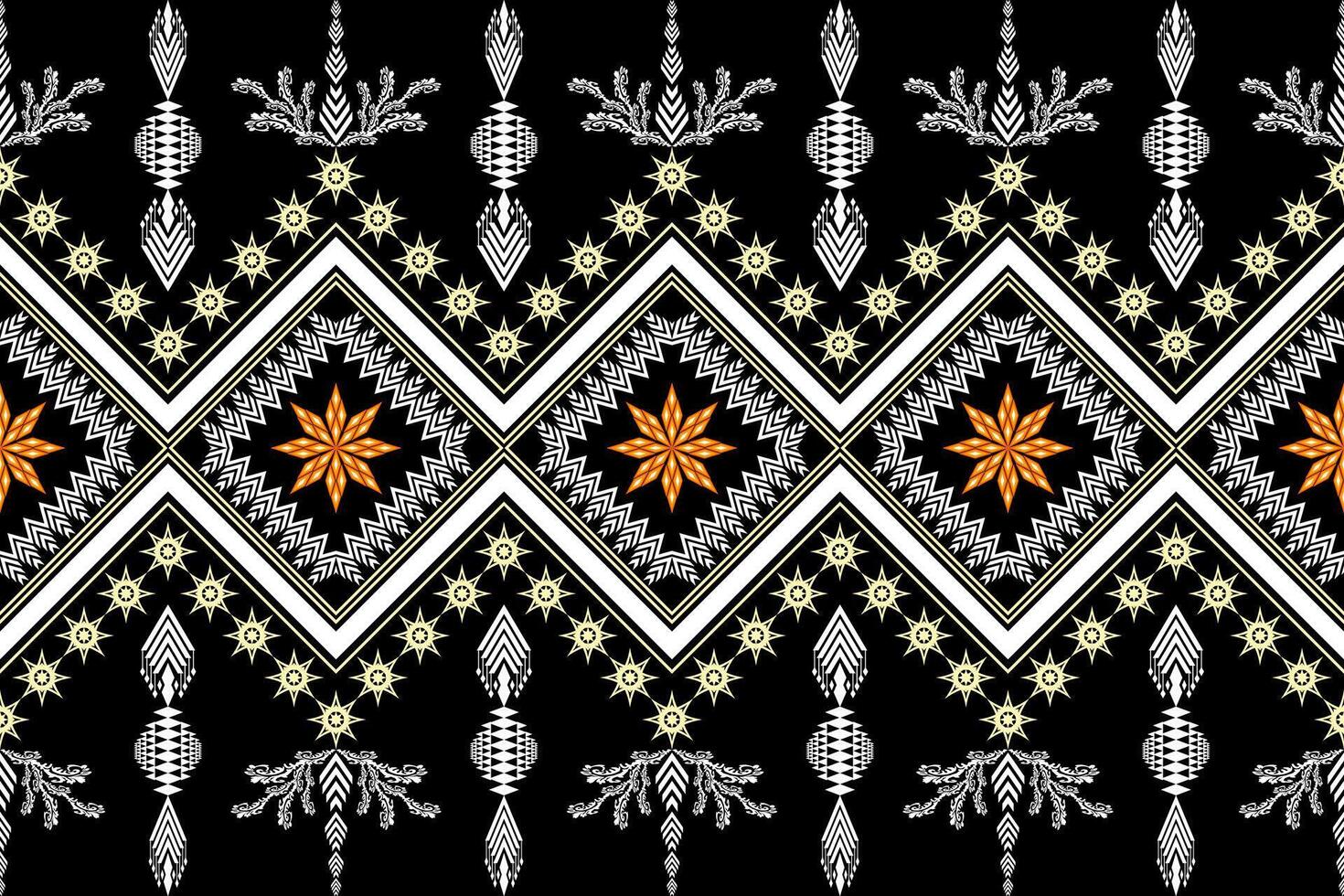 Geometric ethnic oriental traditional art pattern.Figure tribal embroidery style.Design for background,wallpaper,clothing,wrapping,fabric,element,vector illustration. vector