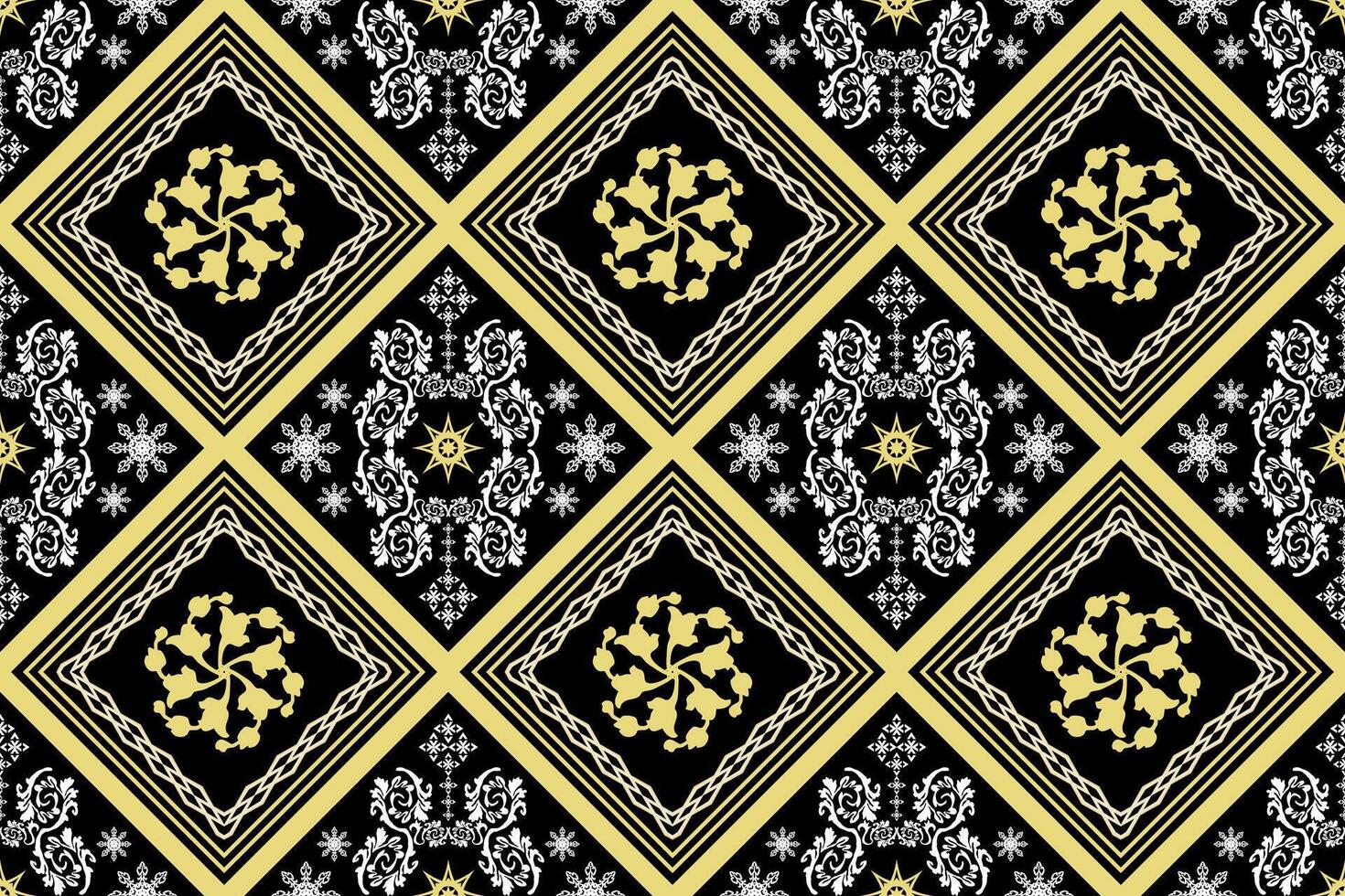 Geometric ethnic oriental traditional art pattern.Figure tribal embroidery style.Design for background,wallpaper,clothing,wrapping,fabric,element,vector illustration. vector