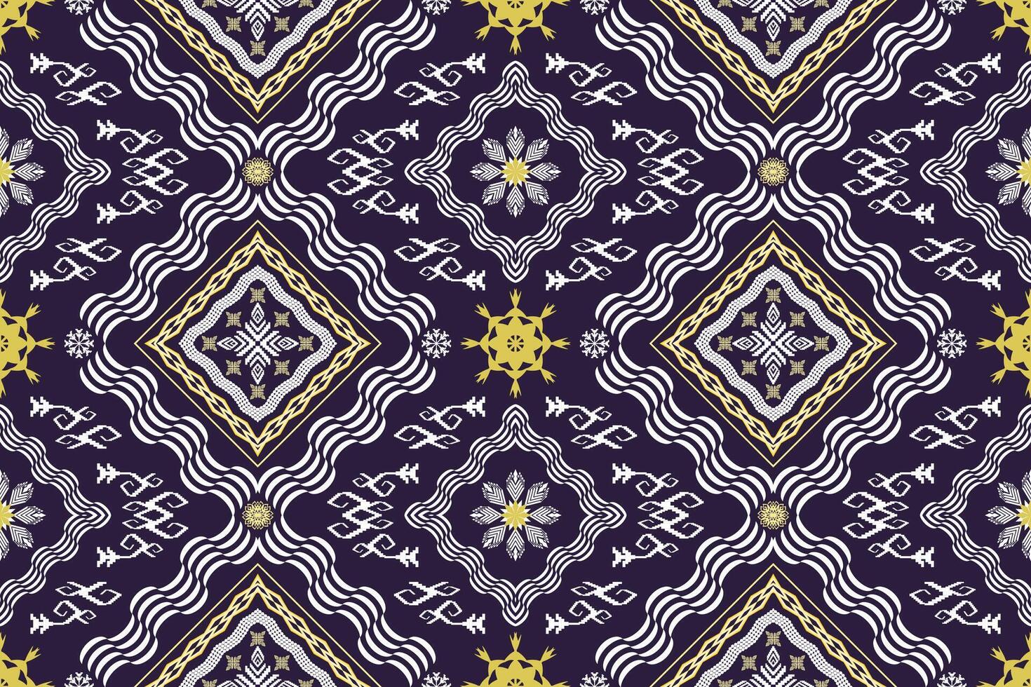 Geometric ethnic oriental traditional art pattern.Figure tribal embroidery style.Design for background,wallpaper,clothing,wrapping,fabric,element,vector illustration. vector