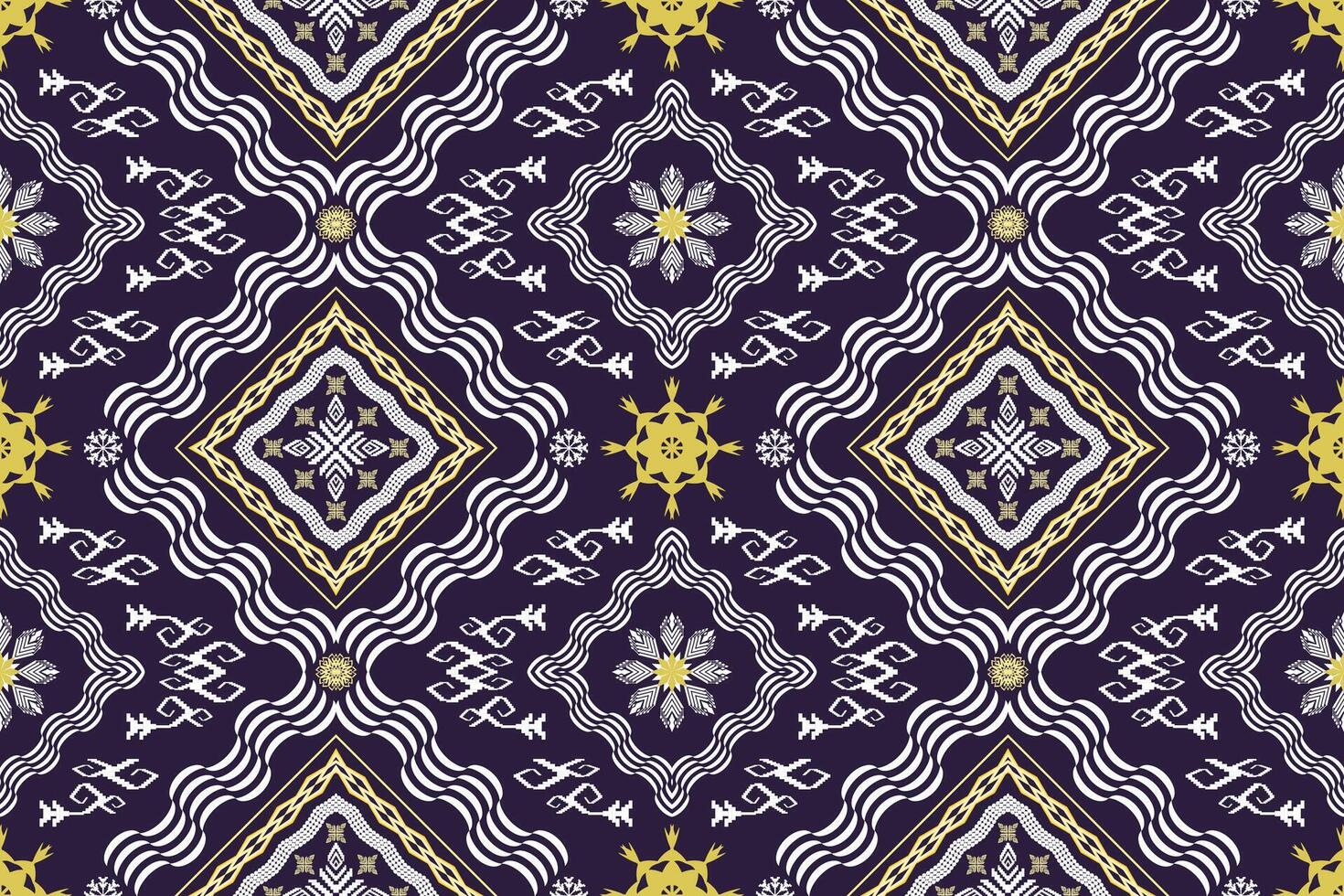 Geometric ethnic oriental traditional art pattern.Figure tribal embroidery style.Design for background,wallpaper,clothing,wrapping,fabric,element,vector illustration. vector