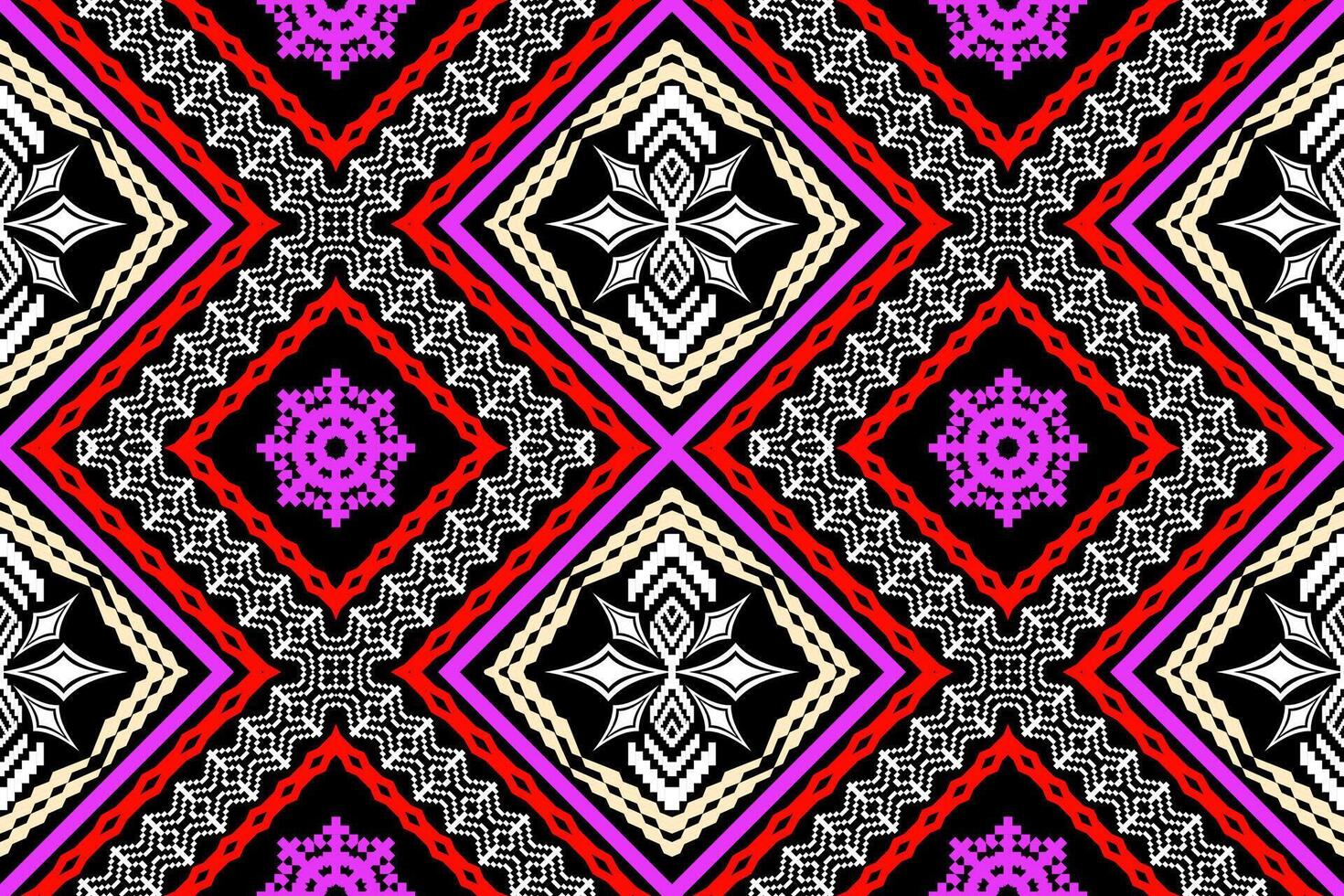 patrón de arte tradicional oriental étnico geométrico.figura estilo de bordado tribal.diseño para fondo, papel tapiz, ropa, envoltura, tela, elemento, ilustración vectorial. vector