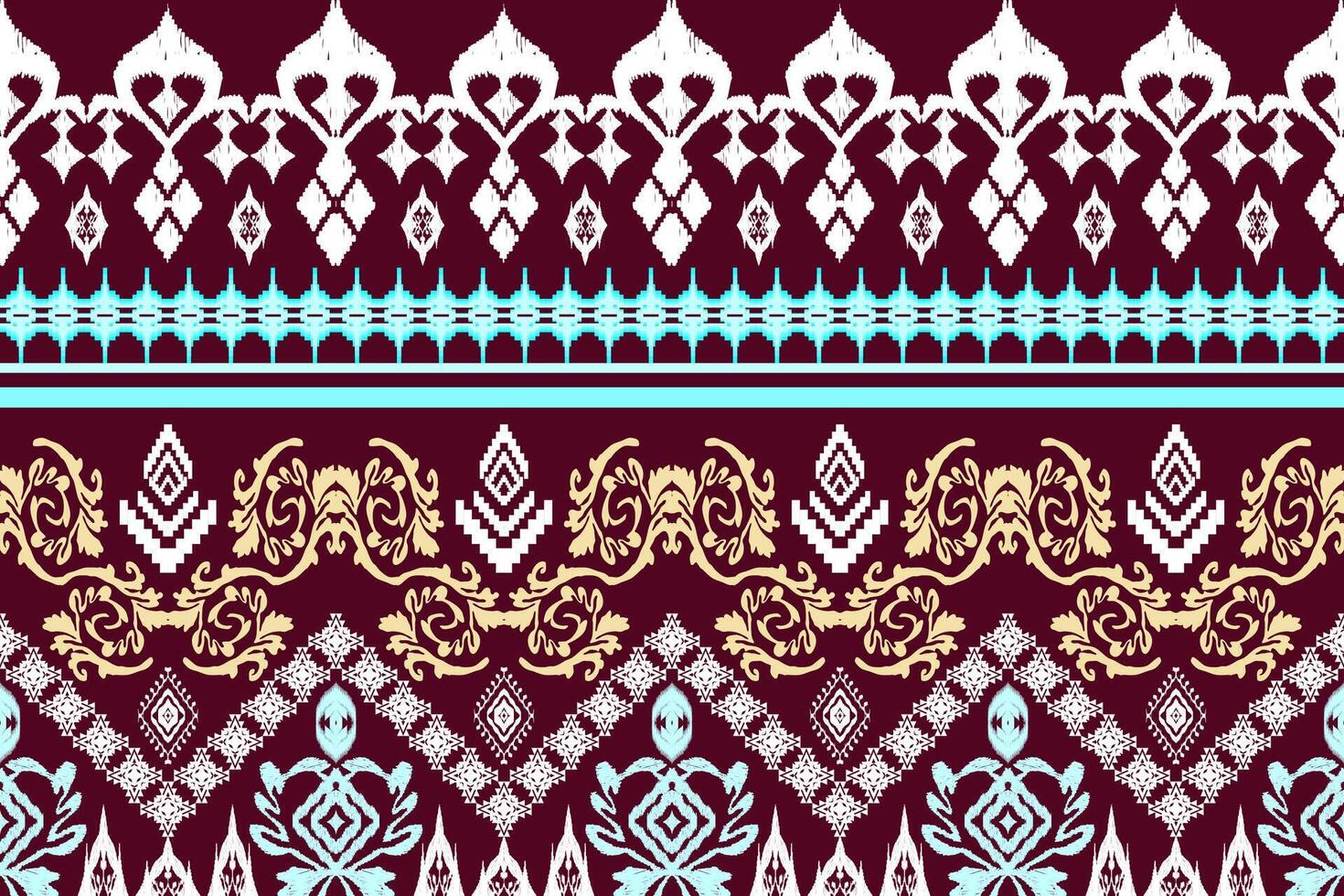 Geometric ethnic oriental traditional art pattern.Figure tribal embroidery style.Design for background,wallpaper,clothing,wrapping,fabric,element,vector illustration. vector