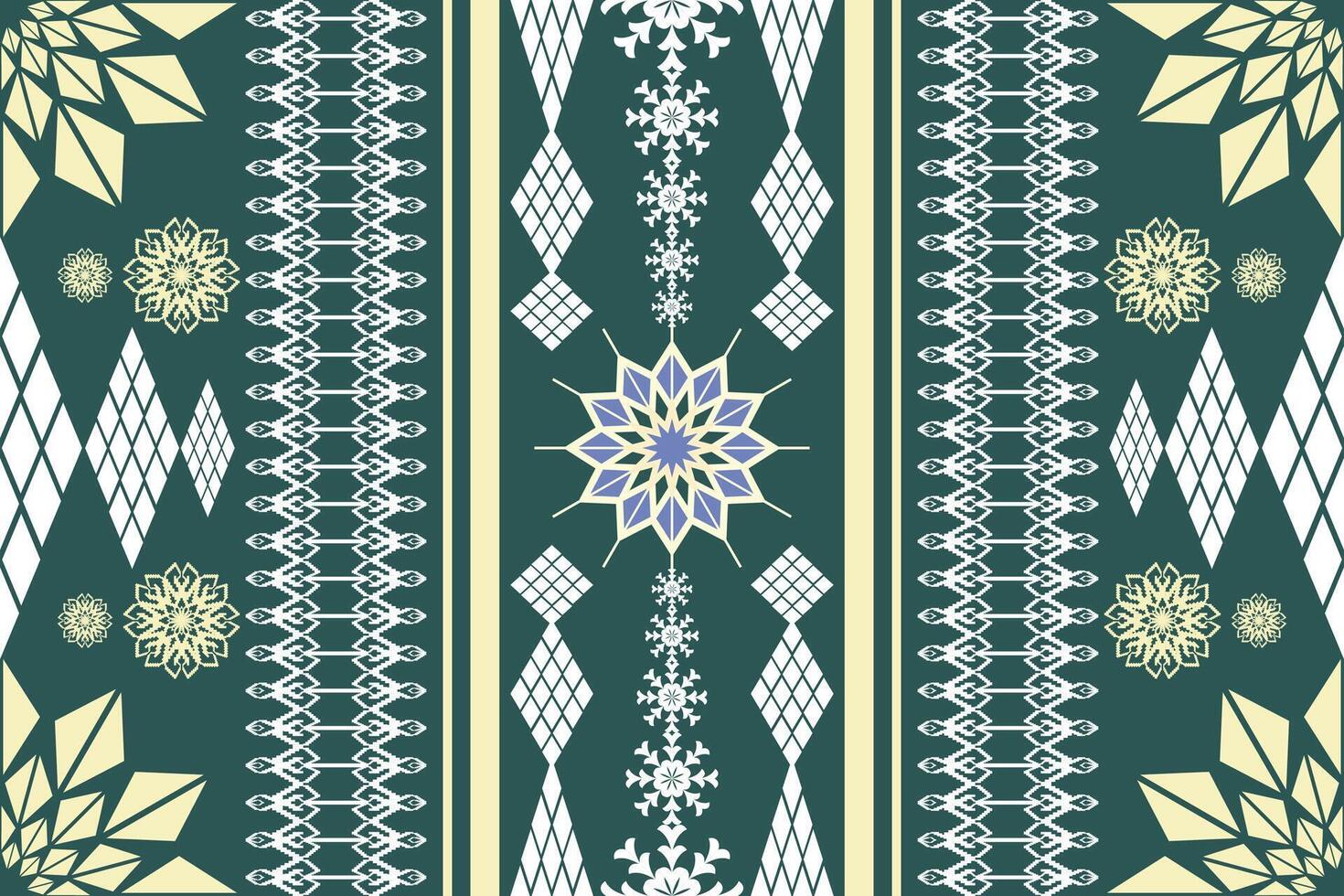 Geometric ethnic oriental traditional art pattern.Figure tribal embroidery style.Design for background,wallpaper,clothing,wrapping,fabric,element,vector illustration. vector
