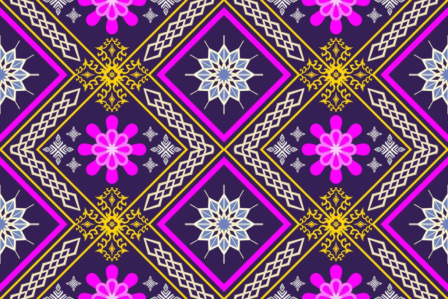 Geometric ethnic oriental traditional art pattern.Figure tribal embroidery style.Design for background,wallpaper,clothing,wrapping,fabric,element,vector illustration. vector