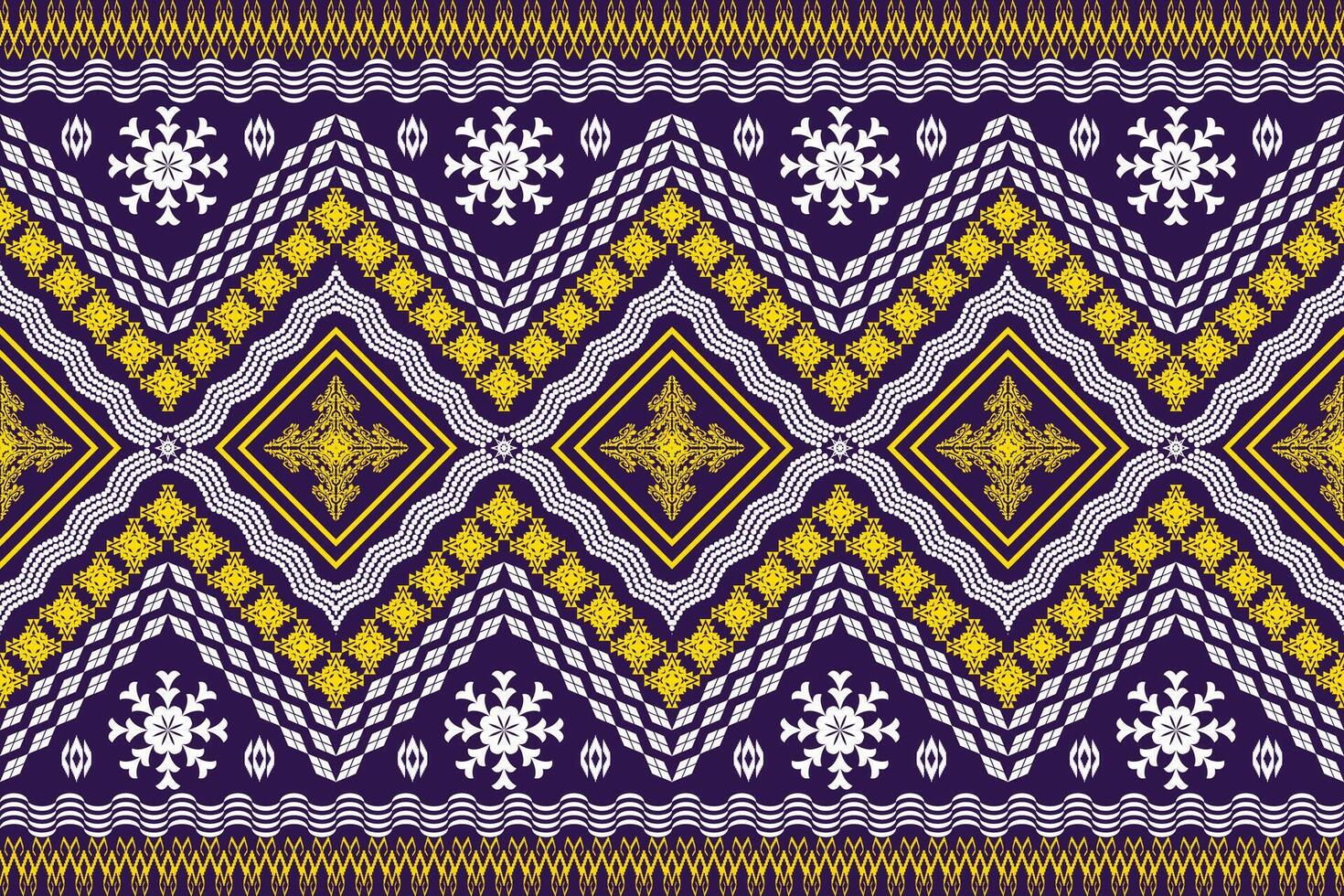 Geometric ethnic oriental traditional art pattern.Figure tribal embroidery style.Design for background,wallpaper,clothing,wrapping,fabric,element,vector illustration. vector