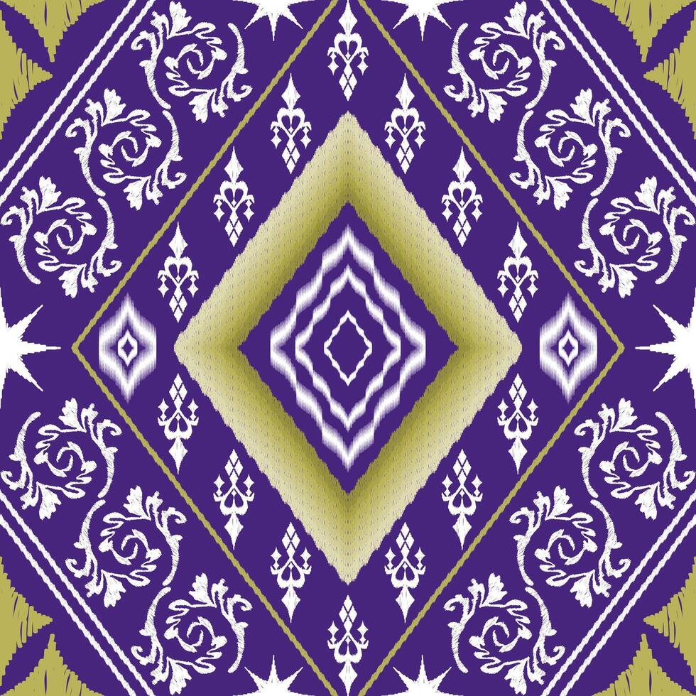 Geometric ethnic oriental traditional art pattern.Figure tribal embroidery style.Design for background,wallpaper,clothing,wrapping,fabric,element,vector illustration. vector