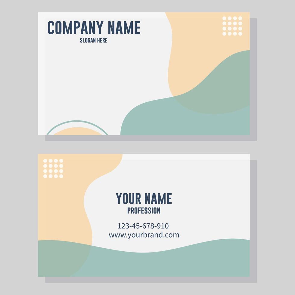 Business card design template. Vector illustration