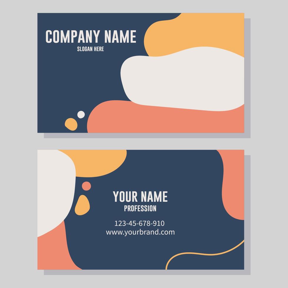 Vector business card template corporate identity design with abstract background vector illustration