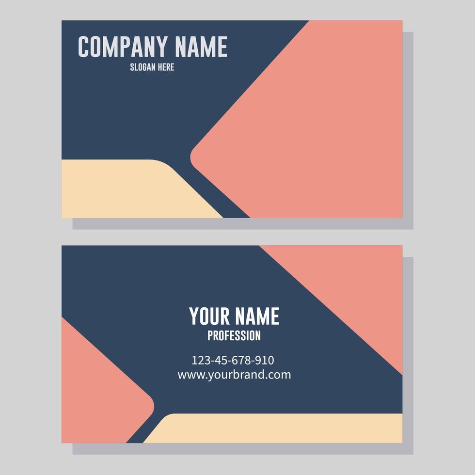 negocio tarjeta modelo para empresa corporativo estilo. plano diseño vector ilustración